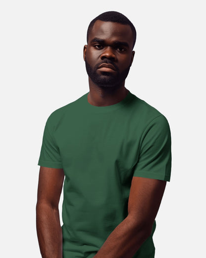 Solid Pure Cotton Short Sleave Slim-Fit T-Shirt